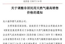 公告 | 關于調整龍口市非居民用天然氣最高銷售價格的通知——龍口網